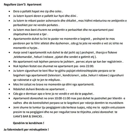 Liam's Lejlighed Sarandë